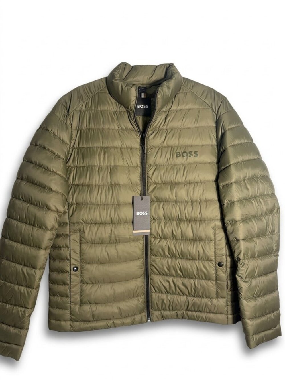 BOSS Hugo Boss Calanos Lightweight Puffer Jacket Open Green Men's 40R Medium NWT
